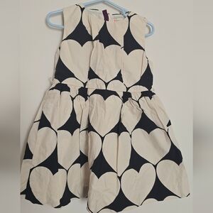Crewcuts Black and White Heart Pattern Dress